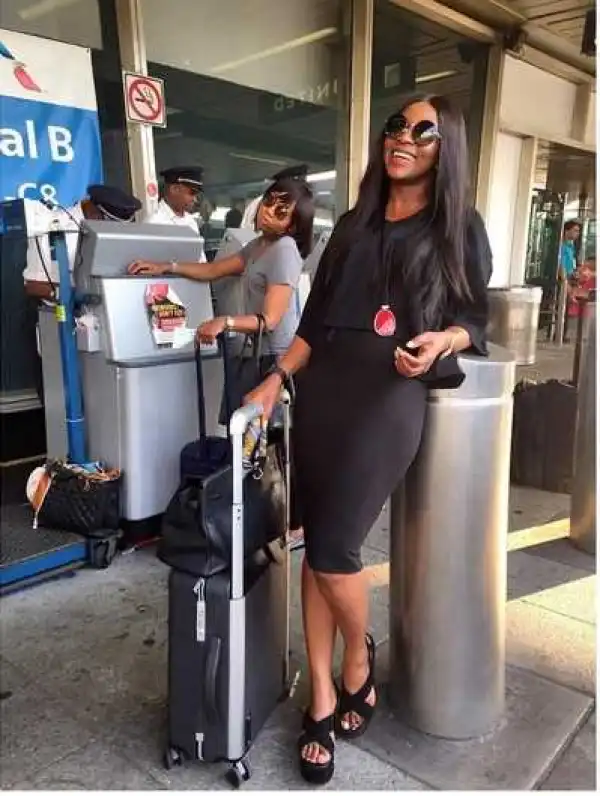 Pic: Genevieve Nnaji Looks Stunning As She Arrives Canada For Toronto International Film Festival